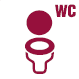 WC ve všech pokojích.