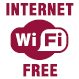 V celé budově, vč. pokojů a zahrady, je k dispozici zdarma WiFi připojení k Internetu.